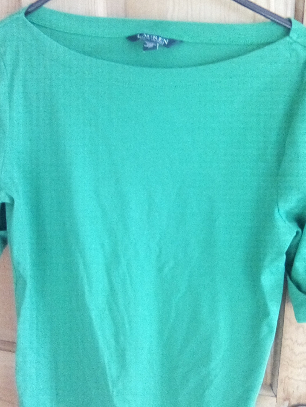 Ralph Lauren Women's Short Sleeve Tee in Bright Aqua Green